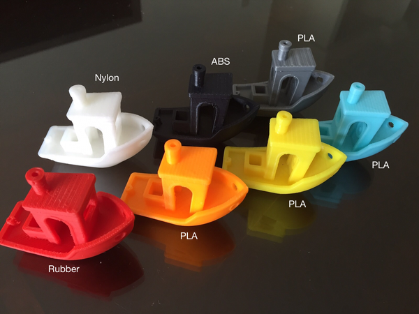 Benchy types of materials 3D Printer Filament comparison